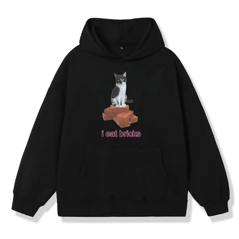 I Eat Bricks Cute Cat Funny Meme Graphic Hoodie Male Fashion Casual Sweatshirt Men Women Clothing Streetwear Oversized Pullover
I Eat Bricks Cute Cat Funny Meme Graphic Hoodie Male Fashion Casual Sweatshirt Men Women Clothing Streetwear Oversized Pullover