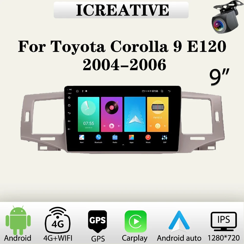 Car Radio Android for Toyota Corolla 9 E120 2004-2006 Multimedia Carplay Player Car Stereo Autoradio Head Unit Navigation GPS
Car Radio Android for Toyota Corolla 9 E120 2004-2006 Multimedia Carplay Player Car Stereo Autoradio Head Unit Navigation GPS