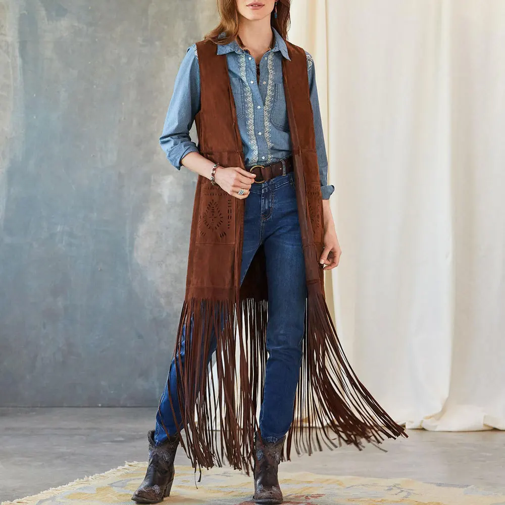2024 New Fashion Tassel Waistcoat Women's Slim Fit Sleeveless Vest Shawl Stylish Leather Material Regular Thickness
2024 New Fashion Tassel Waistcoat Women's Slim Fit Sleeveless Vest Shawl Stylish Leather Material Regular Thickness