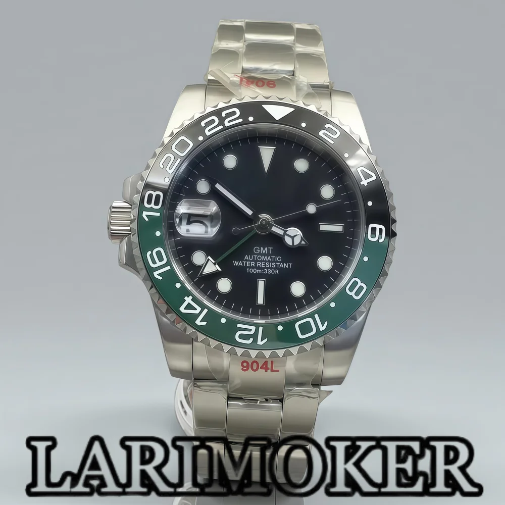 LARIMOKER 41MM Men's Watch 9 o'clock Date NH34 GMT Automatic Movement Polished Steel Strap Sapphire Glass Waterproof Watch
LARIMOKER 41MM Men's Watch 9 o'clock Date NH34 GMT Automatic Movement Polished Steel Strap Sapphire Glass Waterproof Watch