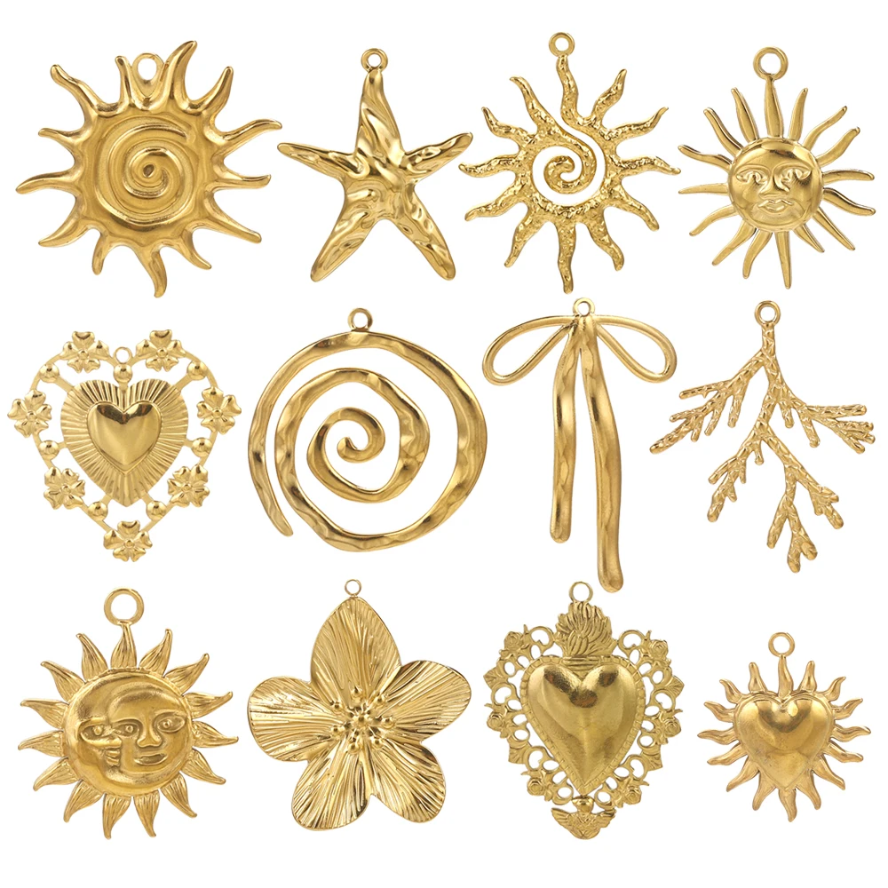 5pcs Stainless Steel Gold Charms For Jewelry Making DIY Women Necklace Earrings Jewelry Pendants Accessories Craft Art Charms
5pcs Stainless Steel Gold Charms For Jewelry Making DIY Women Necklace Earrings Jewelry Pendants Accessories Craft Art Charms