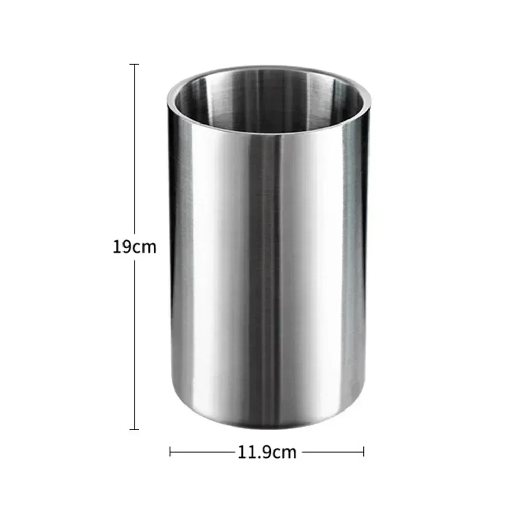Wine Chiller Bucket Stainless Steel Champagne Wine Cooler Beer Ice Bucket Double Wall Vacuum Insulated For 1.6L Bottles
Wine Chiller Bucket Stainless Steel Champagne Wine Cooler Beer Ice Bucket Double Wall Vacuum Insulated For 1.6L Bottles