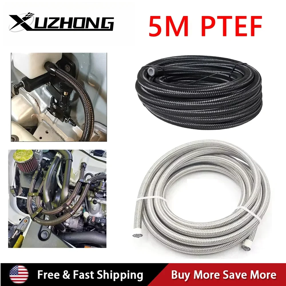 5M AN6/10 PTFE Racing Hose Stainless Steel Braided Brake Hose Universal Fit Fuel Line Oil Cooler Car Hose Pipe TF-1054
5M AN6/10 PTFE Racing Hose Stainless Steel Braided Brake Hose Universal Fit Fuel Line Oil Cooler Car Hose Pipe TF-1054