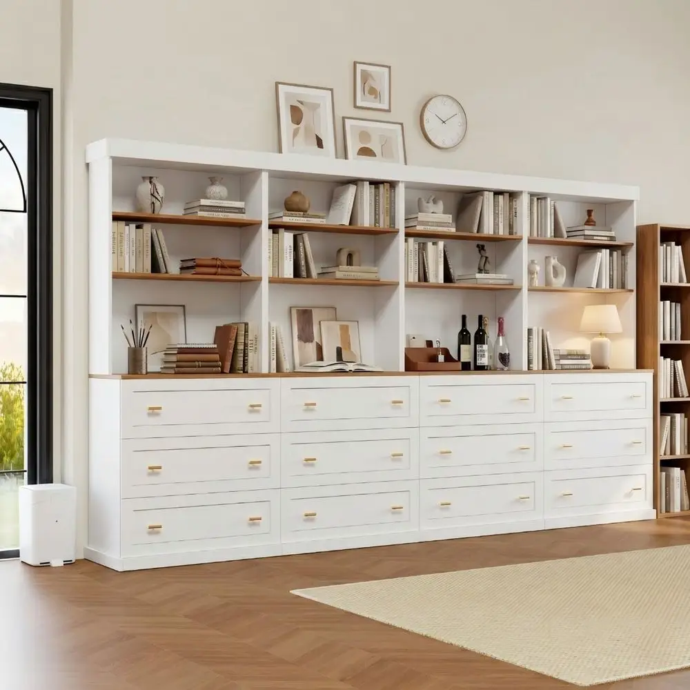 71" Tall armhouse Bookshel Ser o 4, White Wood Bookcase with Ders, Adjustable Shelves and Open Display Storage, reestanding Stor
71" Tall armhouse Bookshel Ser o 4, White Wood Bookcase with Ders, Adjustable Shelves and Open Display Storage, reestanding Stor