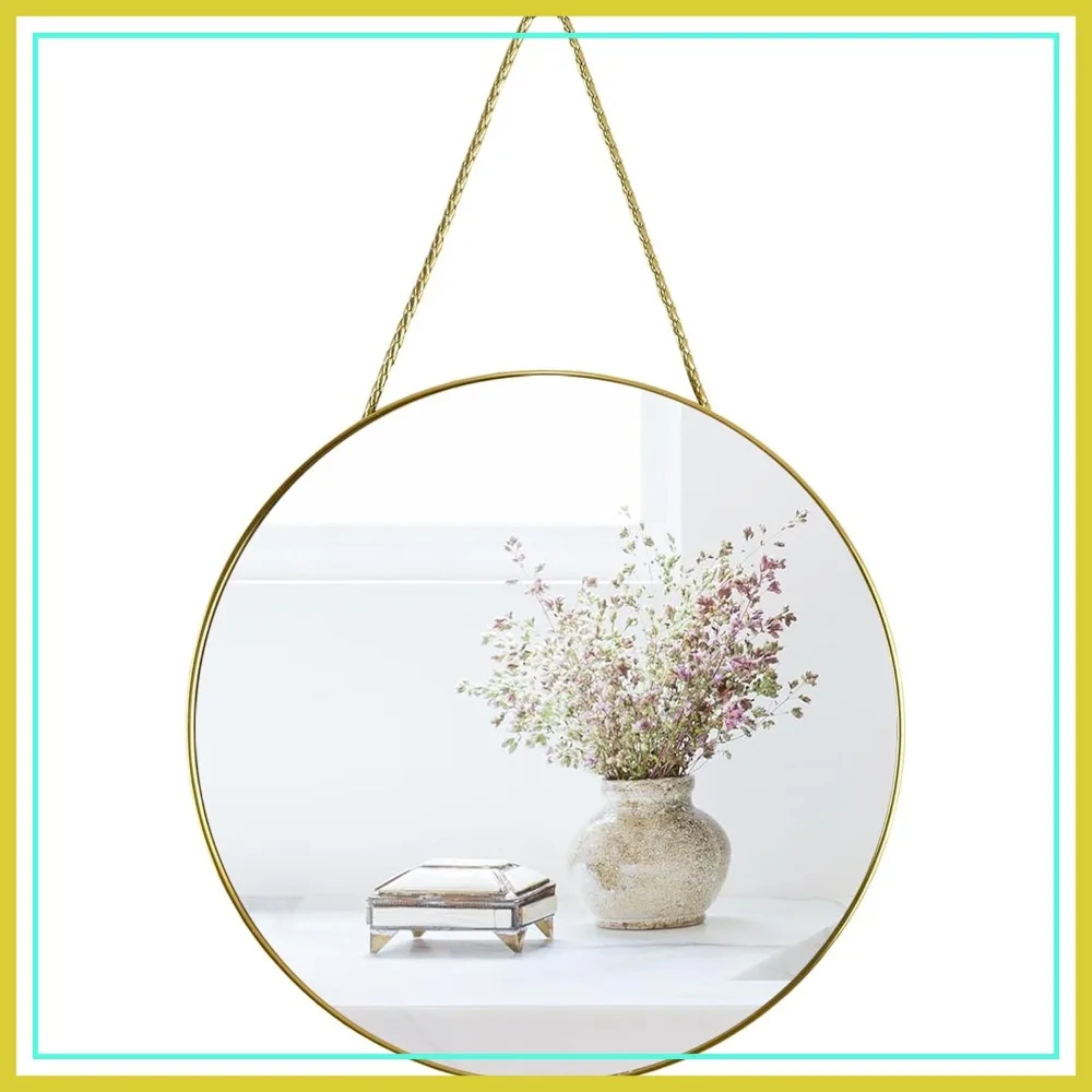 11.8-inch Small Round Wall Mirror, Gold Bathroom Mirror for Modern Decor
11.8-inch Small Round Wall Mirror, Gold Bathroom Mirror for Modern Decor