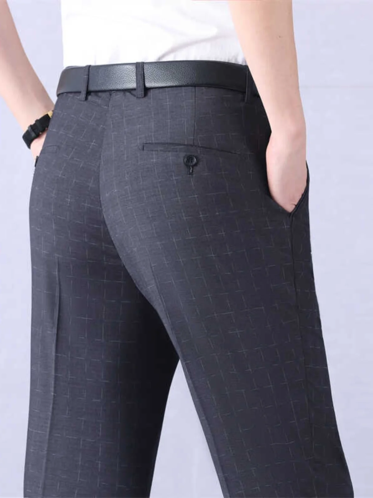 Men's Busin Casual Plaid Dr Pants Susps Drapey Summer Gentleman's Loose Fit Long Trousers No Ironing Required
Men's Busin Casual Plaid Dr Pants Susps Drapey Summer Gentleman's Loose Fit Long Trousers No Ironing Required