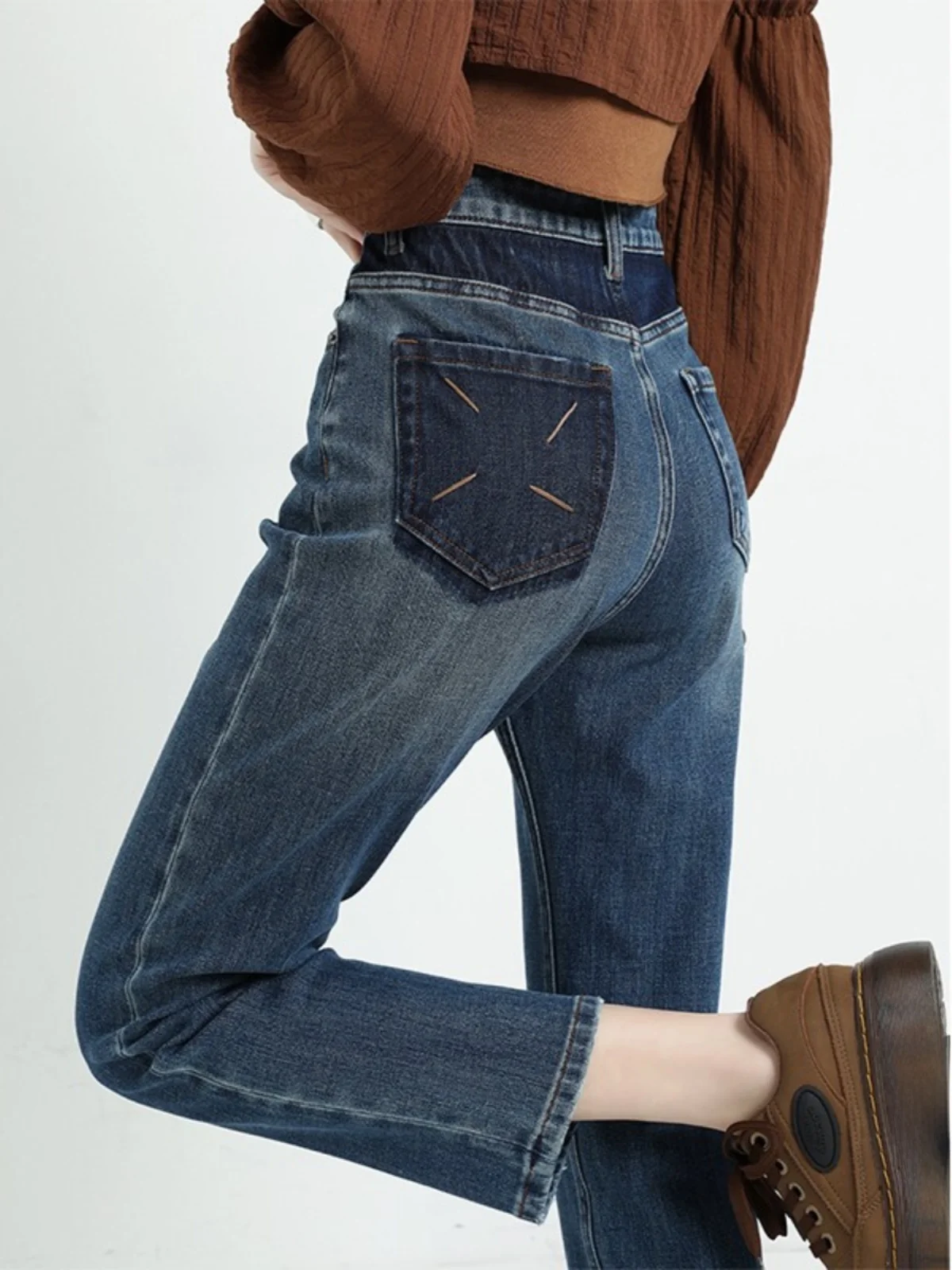 High Waist Denim Jeans Women plus Size Small Stature Smoke Tube Pants Slimming Nine Points Winter Fashion Straight Leg Jeans
High Waist Denim Jeans Women plus Size Small Stature Smoke Tube Pants Slimming Nine Points Winter Fashion Straight Leg Jeans