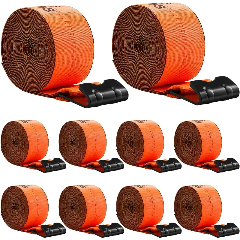 VEVOR Truck Straps, 4" x30' Heavy Duty Tie Down w/Flat Hooks 18,000lbs Break Strength, WLL# 6000lbs,Orange(10 Pack)
VEVOR Truck Straps, 4" x30' Heavy Duty Tie Down w/Flat Hooks 18,000lbs Break Strength, WLL# 6000lbs,Orange(10 Pack)