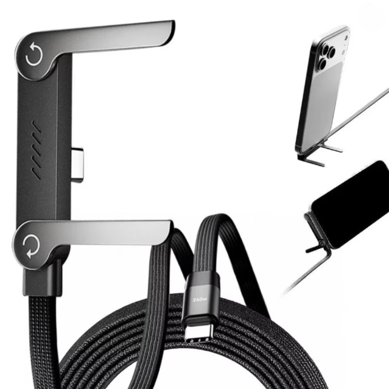 Foldable Charging Cable With Integrated Stand Fast Charging Cable Phone Tablet 240W Ultra-Fast Data Cable Phone Holder 2026 New
Foldable Charging Cable With Integrated Stand Fast Charging Cable Phone Tablet 240W Ultra-Fast Data Cable Phone Holder 2026 New