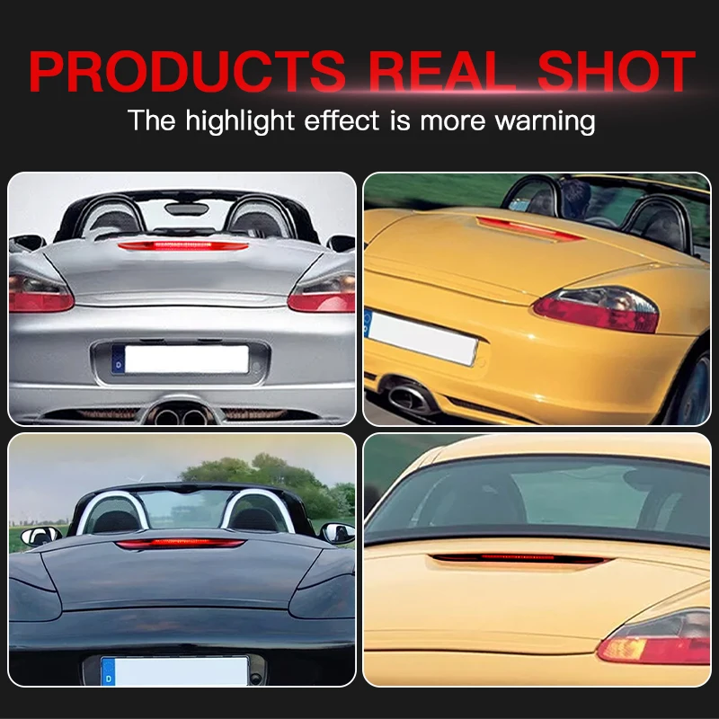 1× LED Additional Brake Light Third High Mount Rear Stop 3rd Signal Tail Lamp for Porsche Boxster Roadster 986 Chassis 1997-2004
1× LED Additional Brake Light Third High Mount Rear Stop 3rd Signal Tail Lamp for Porsche Boxster Roadster 986 Chassis 1997-2004