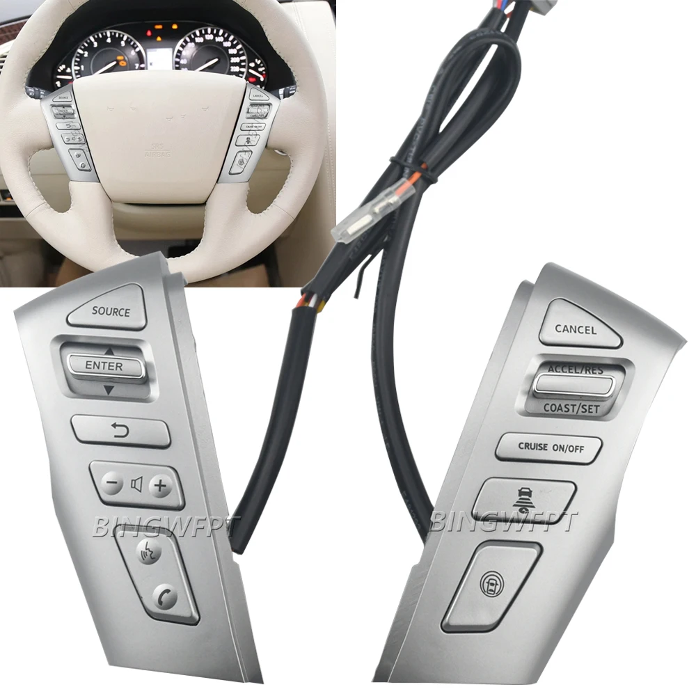 Audio Cruise Control Steering Wheel Buttons For Nissan Patrol Y62 2012-2018 For Infiniti QX56 QX80 Auto Spare Part
Audio Cruise Control Steering Wheel Buttons For Nissan Patrol Y62 2012-2018 For Infiniti QX56 QX80 Auto Spare Part