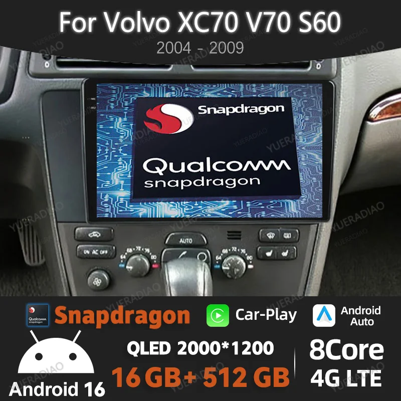 Android 16 Car Radio For Volvo XC70 V70 S60 2004 - 2007 Multimedia Stereo Video Player Qualcomm Head Unit GPS NAVI QLED 2DIN BT
Android 16 Car Radio For Volvo XC70 V70 S60 2004 - 2007 Multimedia Stereo Video Player Qualcomm Head Unit GPS NAVI QLED 2DIN BT