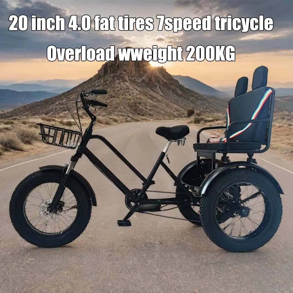 20 inch fat tires mountain bike 7 speed off-road tricycle leisure elderly tricycle adult farm 3 wheel fruit basket with seat mtb
20 inch fat tires mountain bike 7 speed off-road tricycle leisure elderly tricycle adult farm 3 wheel fruit basket with seat mtb