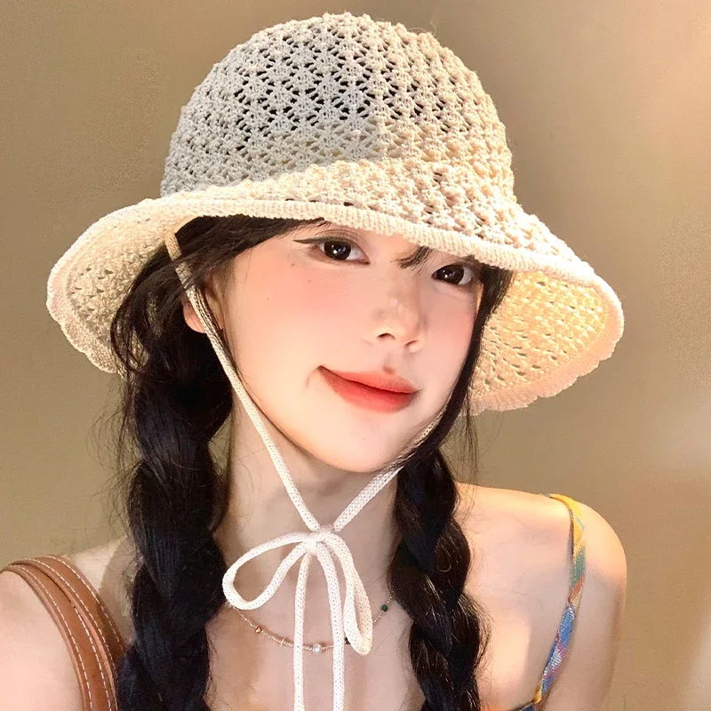 Ins Fashion Hollow Strap Bucket Hats for Women Show Face Small Summer Travel Sunscreen Thin Breathable Versatile Sweet Sun Hat
Ins Fashion Hollow Strap Bucket Hats for Women Show Face Small Summer Travel Sunscreen Thin Breathable Versatile Sweet Sun Hat