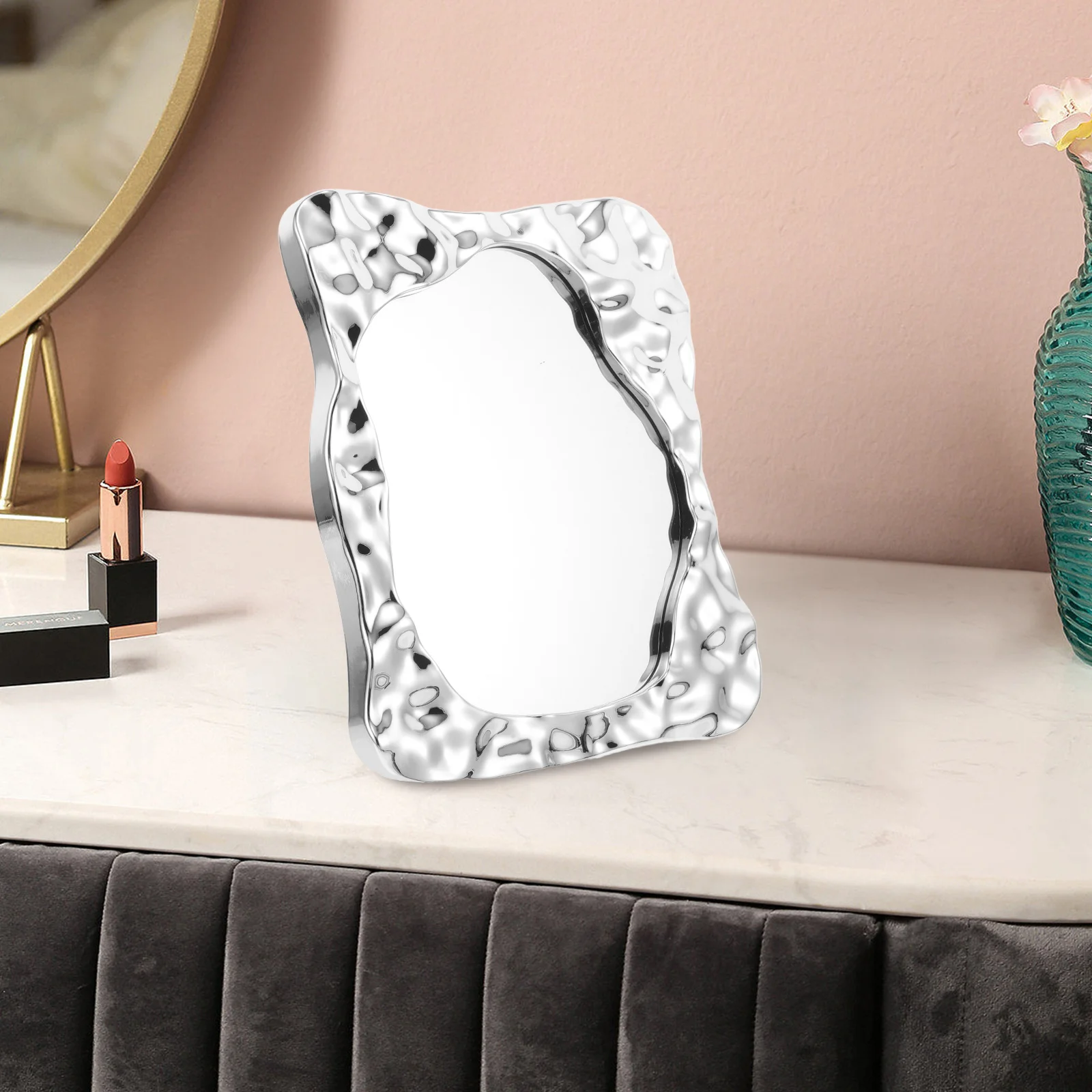 Makeup Minimalist Tabletop Vanity Mirror For Desk Bedroom Countertop Tool Small Decorative Mirror
Makeup Minimalist Tabletop Vanity Mirror For Desk Bedroom Countertop Tool Small Decorative Mirror