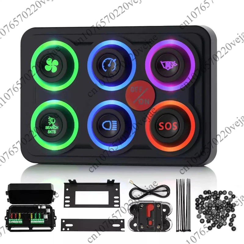 For The New 12V/24V 7-color Backlit LED Display Intelligent Control Panel ABS Material APP Remote Control Switch OT083-2 12way
For The New 12V/24V 7-color Backlit LED Display Intelligent Control Panel ABS Material APP Remote Control Switch OT083-2 12way