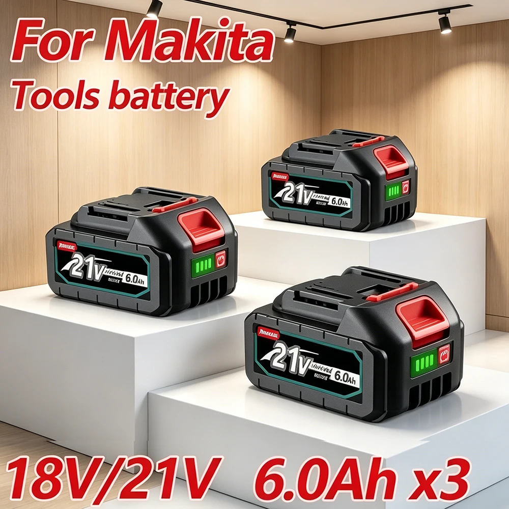 388VF 21V 18650 Rechargeable Lithium Ion Battery with Battery Indicator For Makita Cordless Electric Power Tool Battery
388VF 21V 18650 Rechargeable Lithium Ion Battery with Battery Indicator For Makita Cordless Electric Power Tool Battery