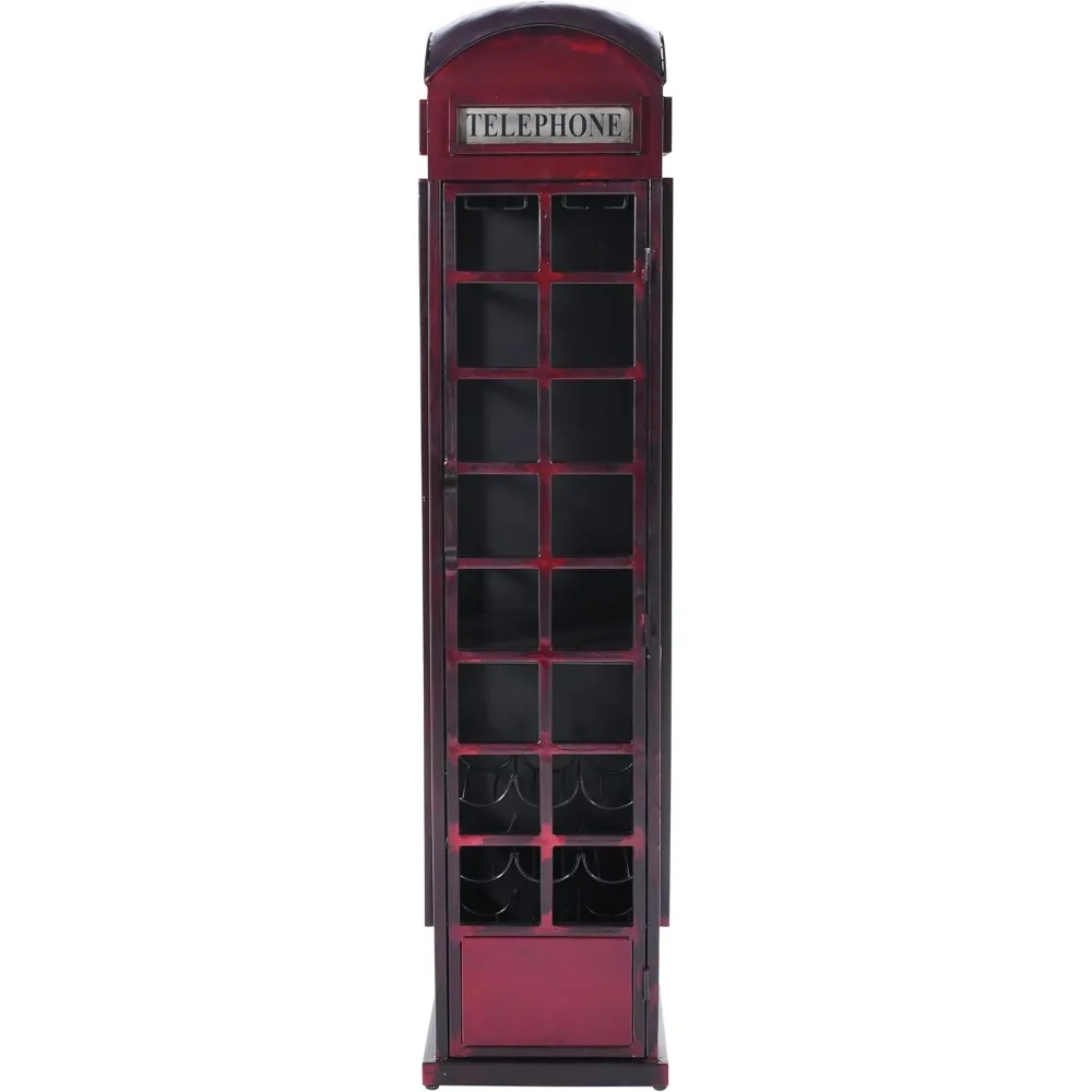 Jofran Glory Days Vintage Telephone Booth Clock Tower Lounge Bar Cabinet with Wine Rack and Storage, Telly
Jofran Glory Days Vintage Telephone Booth Clock Tower Lounge Bar Cabinet with Wine Rack and Storage, Telly