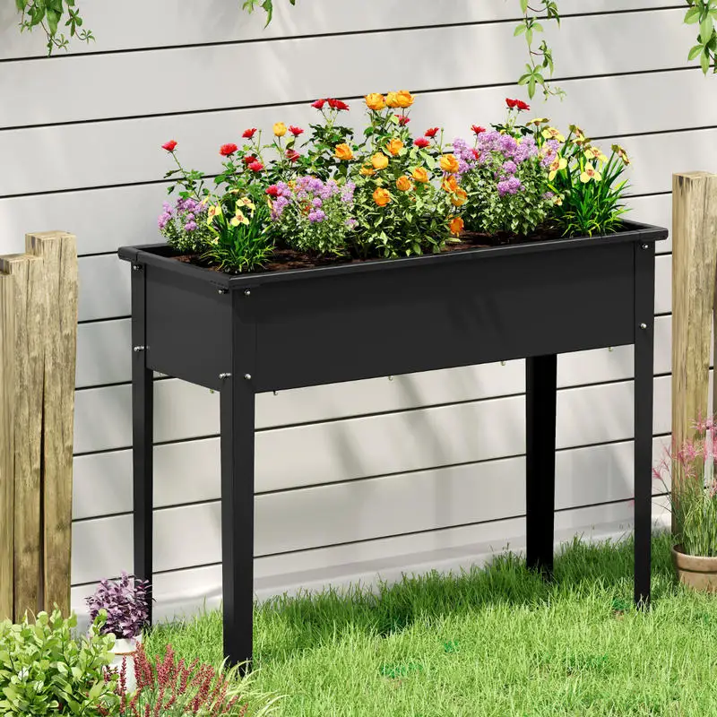 Raised Garden Bed Elevated Metal Planter Box with Legs Drainage Holes-M
Raised Garden Bed Elevated Metal Planter Box with Legs Drainage Holes-M