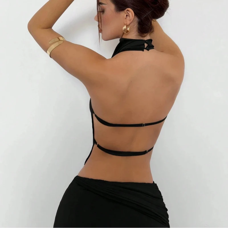 2025 summer new slim fit hot sexy Y2K backless shoulder neck thin belt solid color shoulder vest outdoor beach outfit
2025 summer new slim fit hot sexy Y2K backless shoulder neck thin belt solid color shoulder vest outdoor beach outfit