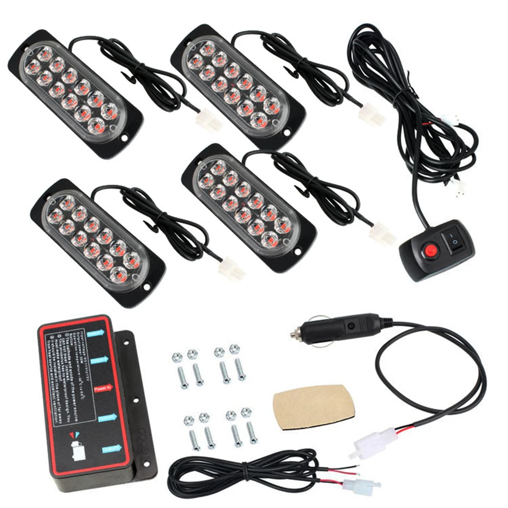 48LED Remote Police Emergency Flash Warning Light Car Grille Strobe Signal Lamp Daytime Running Lights Accessories 12V 24V
48LED Remote Police Emergency Flash Warning Light Car Grille Strobe Signal Lamp Daytime Running Lights Accessories 12V 24V