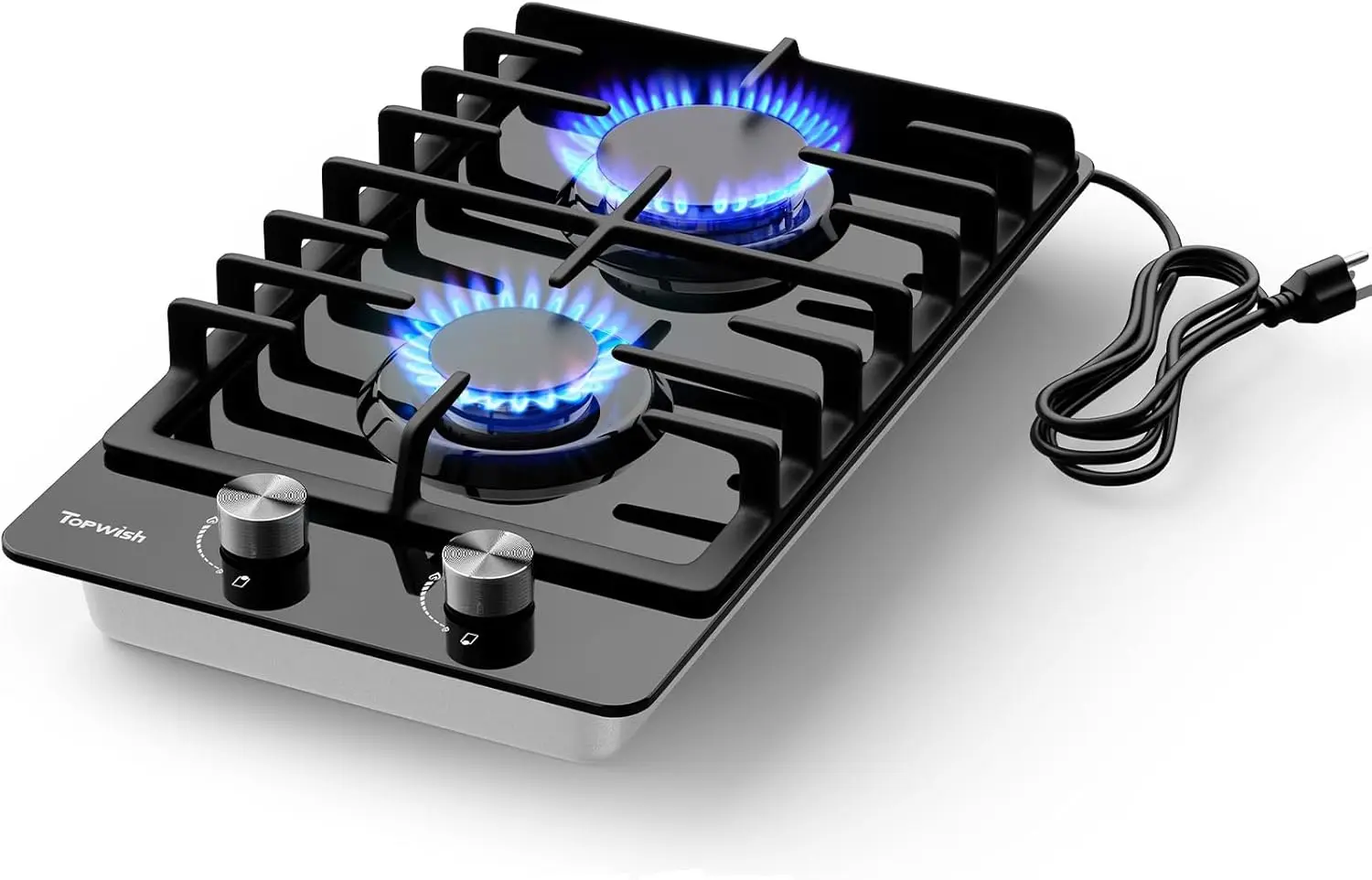 2 Burners Gas Cooktop, 12 Inch Black Tempered Glass Propane Stove Top Built-in NG/LPG Convertible Gas Hob StoveTop 18,000BTU
2 Burners Gas Cooktop, 12 Inch Black Tempered Glass Propane Stove Top Built-in NG/LPG Convertible Gas Hob StoveTop 18,000BTU