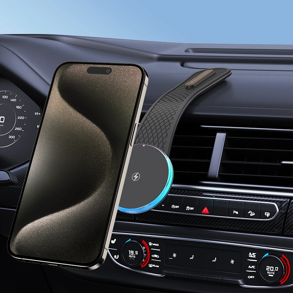 Беспроводное автомобильное зарядное устройство 15 Вт с магнитным держателем для iPhone 16 Pro Max 15 14 13 12, совместимое с MagSafe
Беспроводное автомобильное зарядное устройство 15 Вт с магнитным держателем для iPhone 16 Pro Max 15 14 13 12, совместимое с MagSafe