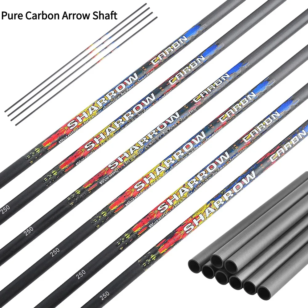 31inch Pure Carbon Arrow Shafts 12pcs Archery Spine 250-600 Straightness+/-0.006 for Compound Recurve Bows Shooting Accessories
31inch Pure Carbon Arrow Shafts 12pcs Archery Spine 250-600 Straightness+/-0.006 for Compound Recurve Bows Shooting Accessories