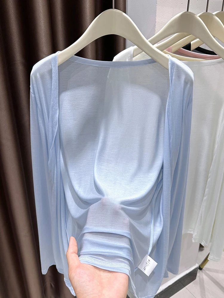 Lacele Sun Protection Knitted Cardigan Light Spring Outerwear for Women Casual Loose Fit Soft Lenzing Fiber Long Sve Top
Lacele Sun Protection Knitted Cardigan Light Spring Outerwear for Women Casual Loose Fit Soft Lenzing Fiber Long Sve Top