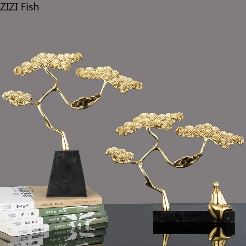Golden Brass Tree Pine Tree Decorative Statue Simulated Plant Decorative Figurines Marble Base Home Decoration Accessories
Golden Brass Tree Pine Tree Decorative Statue Simulated Plant Decorative Figurines Marble Base Home Decoration Accessories