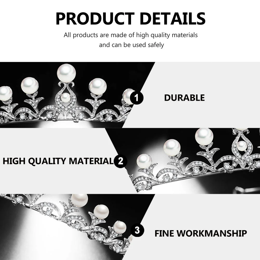 Pearl Crown Rhinestone Bridal Tiara Wedding Headpiece Hair Accessories for Bride Photography Performance Bride Crown
Pearl Crown Rhinestone Bridal Tiara Wedding Headpiece Hair Accessories for Bride Photography Performance Bride Crown