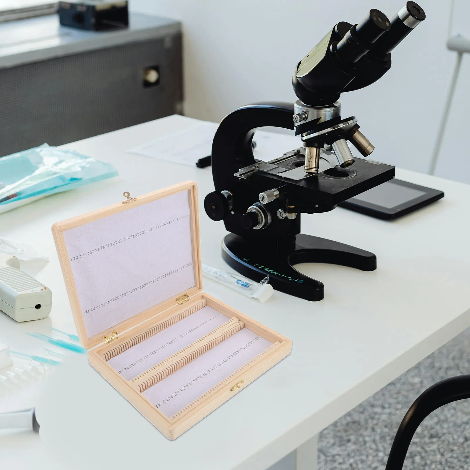 Деревянный футляр для хранения предметных стекол микроскопа, большой емкости, учебный лабораторный аксессуар для школ, держатель образцов для микроскопа
Деревянный футляр для хранения предметных стекол микроскопа, большой емкости, учебный лабораторный аксессуар для школ, держатель образцов для микроскопа