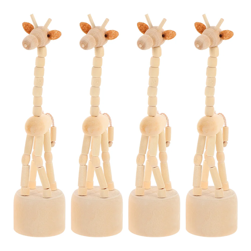 4Pcs Wood Giraffe Sculptures Handcrafted Animal Decorations for Desktop Room Travel Fun Collection Wood Finger Puppet
4Pcs Wood Giraffe Sculptures Handcrafted Animal Decorations for Desktop Room Travel Fun Collection Wood Finger Puppet