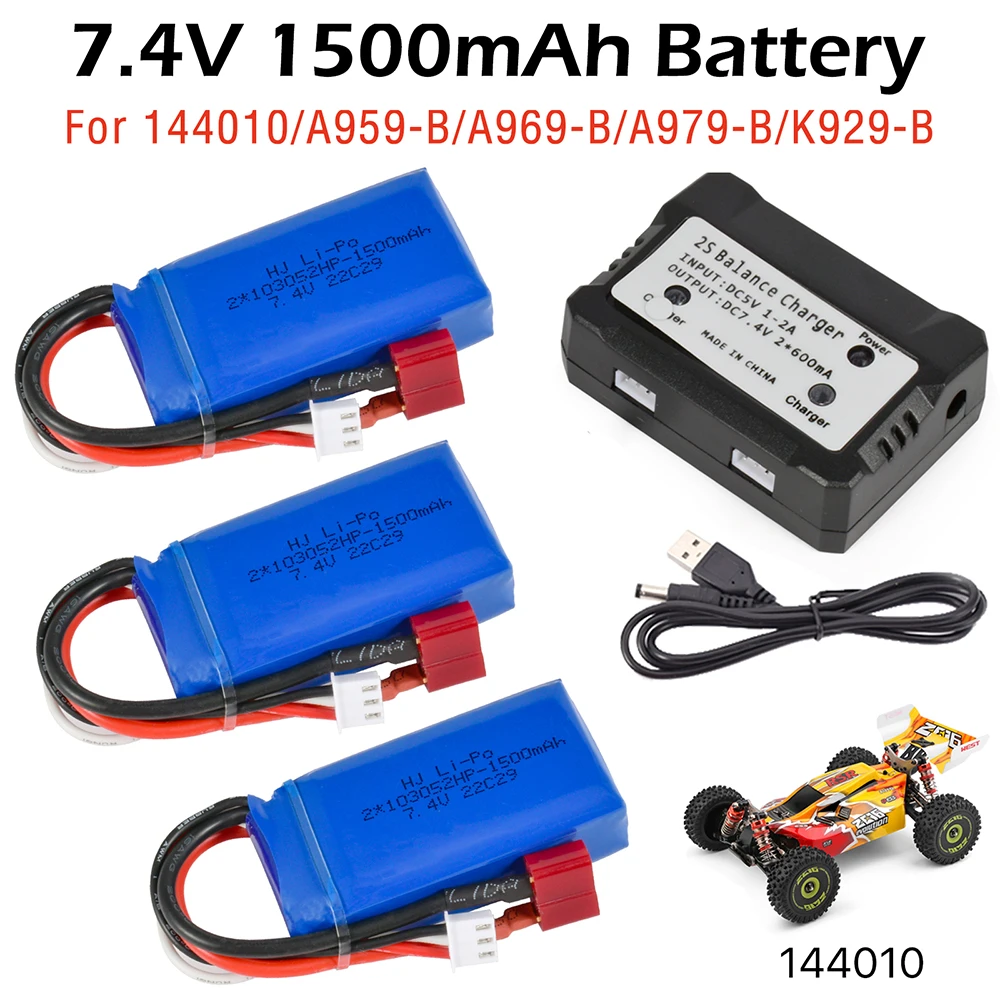 WLtoys 144010 Battery 7.4V 1500mAh Lipo Battery for WLtoys A959-B/A969-B/A979-B 144001
WLtoys 144010 Battery 7.4V 1500mAh Lipo Battery for WLtoys A959-B/A969-B/A979-B 144001