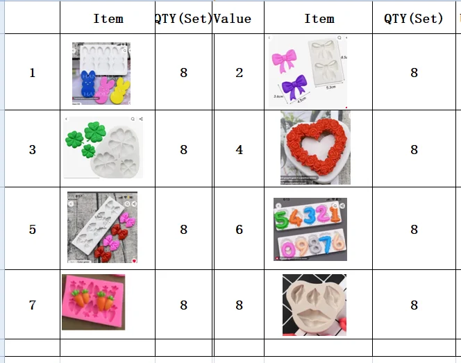 Оптовая цена # 2 формы для помадки
Оптовая цена # 2 формы для помадки
