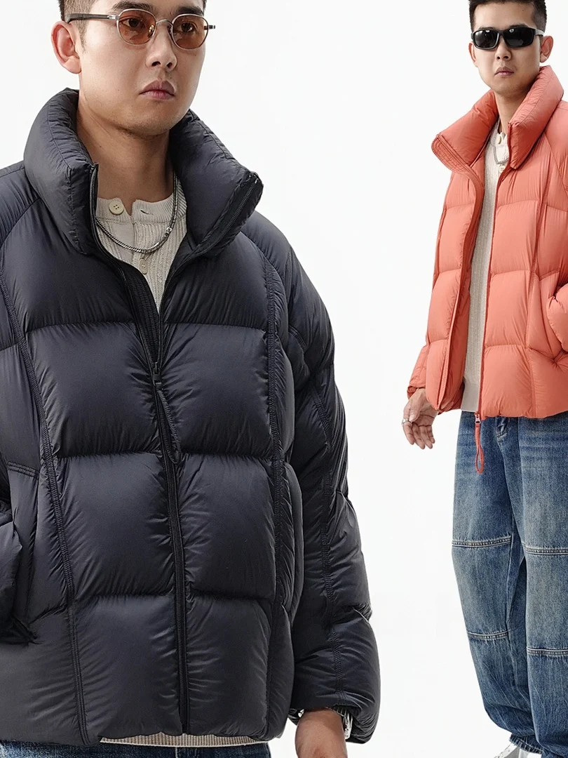 Men's ort Thiened Du down Jaet Stand Collar Bread Coat Casual Sle Polyester Fiber Warmth Ci Leisure Faion
Men's ort Thiened Du down Jaet Stand Collar Bread Coat Casual Sle Polyester Fiber Warmth Ci Leisure Faion