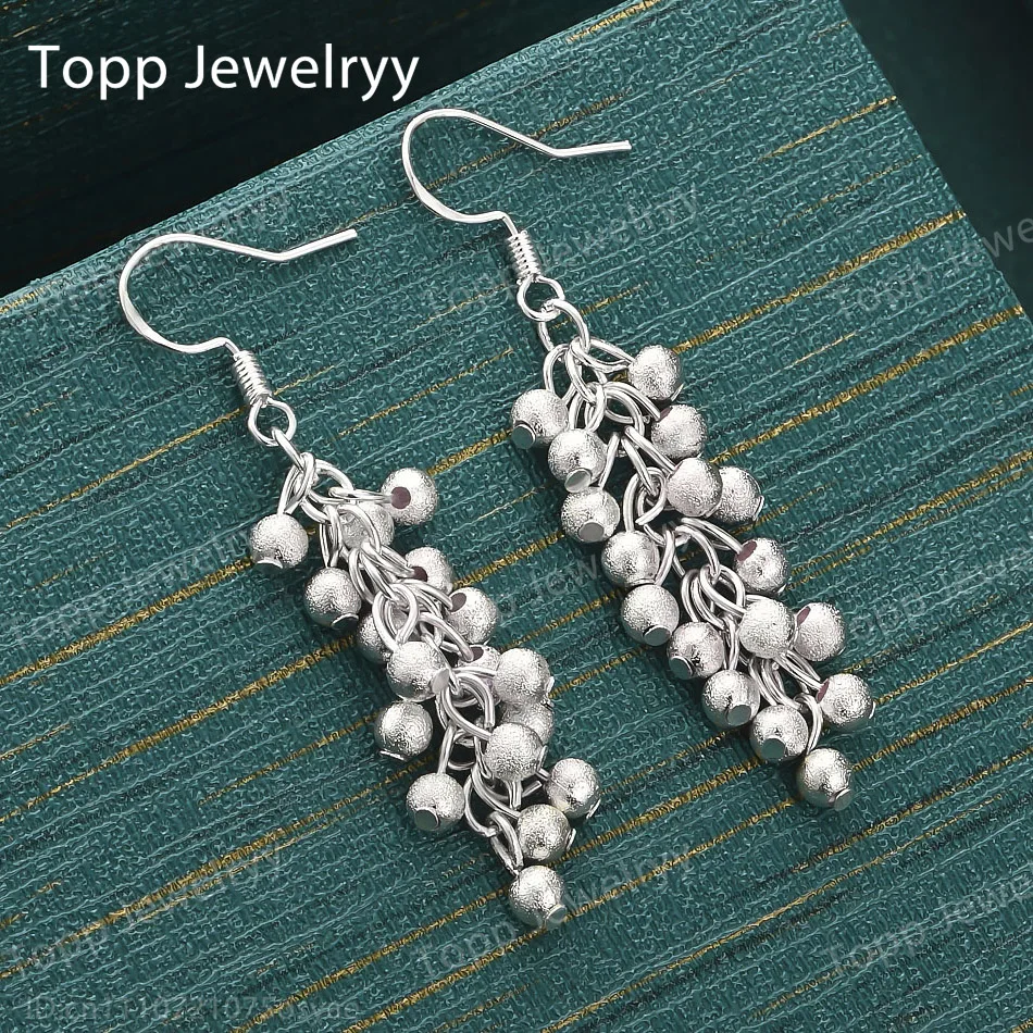 925 Sterling Silver Exquisite Frosted Grape Beads Earrings Stylish Women Charming Wedding Gift Accessories
925 Sterling Silver Exquisite Frosted Grape Beads Earrings Stylish Women Charming Wedding Gift Accessories