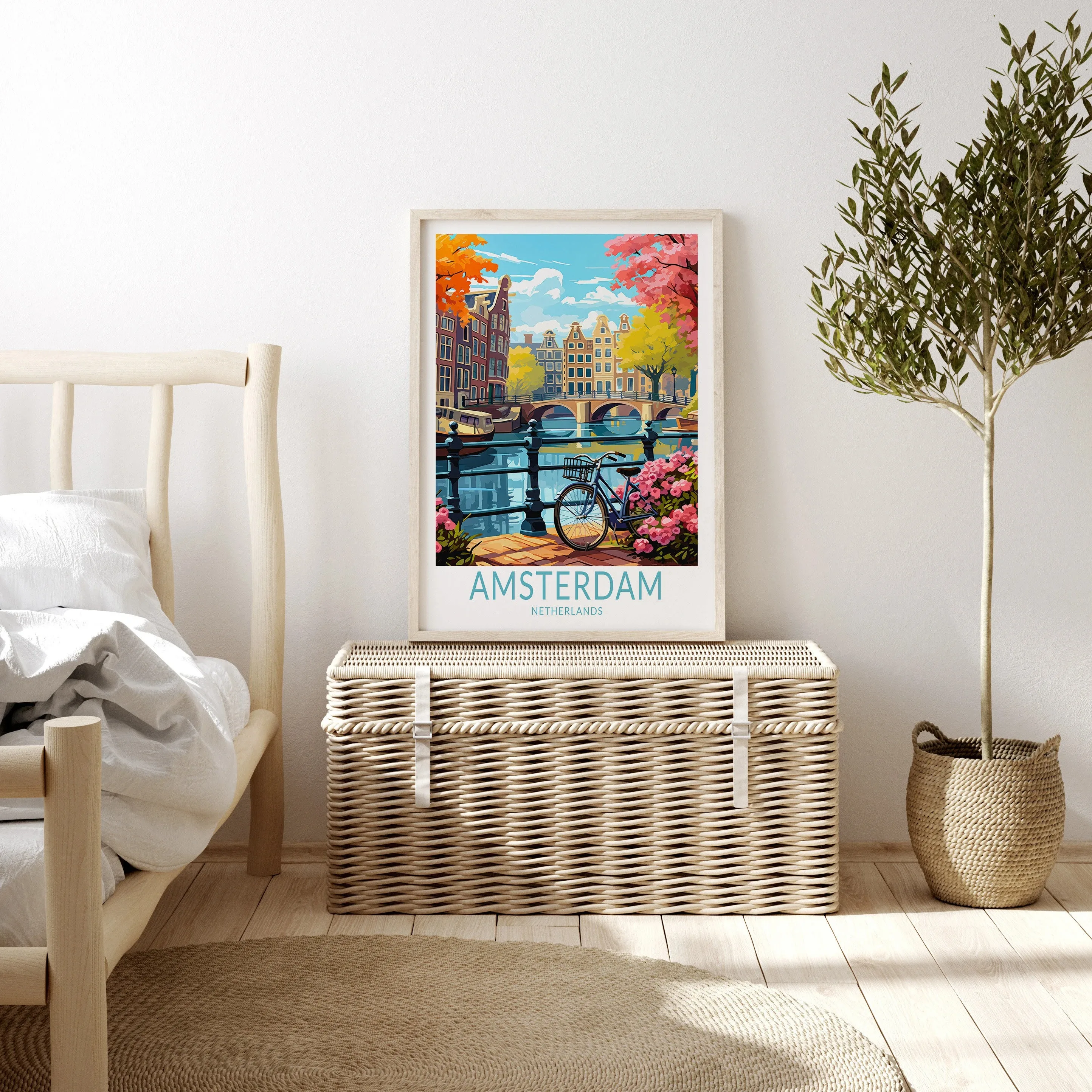 Amsterdam travel poster Amsterdam Netherlands poster print City travel cartoon canvas painting Birthday gift Home decoration
Amsterdam travel poster Amsterdam Netherlands poster print City travel cartoon canvas painting Birthday gift Home decoration
