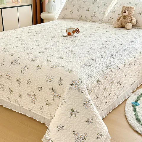 Thicken Bed Cover Floral Style Bedspread Home Bed Linen Double Bedspreads Adults Kids Room Bedsheet cubrecama (No Pillowcase)