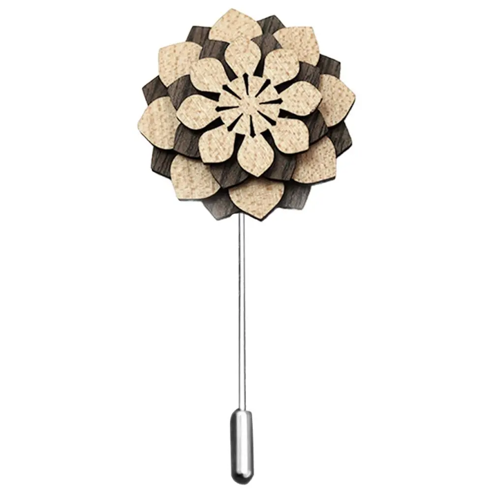 Wooden Lapel Pin for Men Suits Floral Boutonniere Pin Decorative Flowers Brocade Wood Material Classic Design Practical
Wooden Lapel Pin for Men Suits Floral Boutonniere Pin Decorative Flowers Brocade Wood Material Classic Design Practical