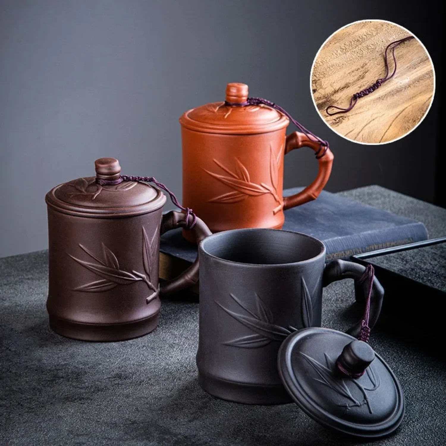Retro Yixing Mug with Lid Peach Bamboo Purple Clay Tea Cup 400ml Teacup Office Zisha Tea Mug Traditional Chinese Teaware
Retro Yixing Mug with Lid Peach Bamboo Purple Clay Tea Cup 400ml Teacup Office Zisha Tea Mug Traditional Chinese Teaware