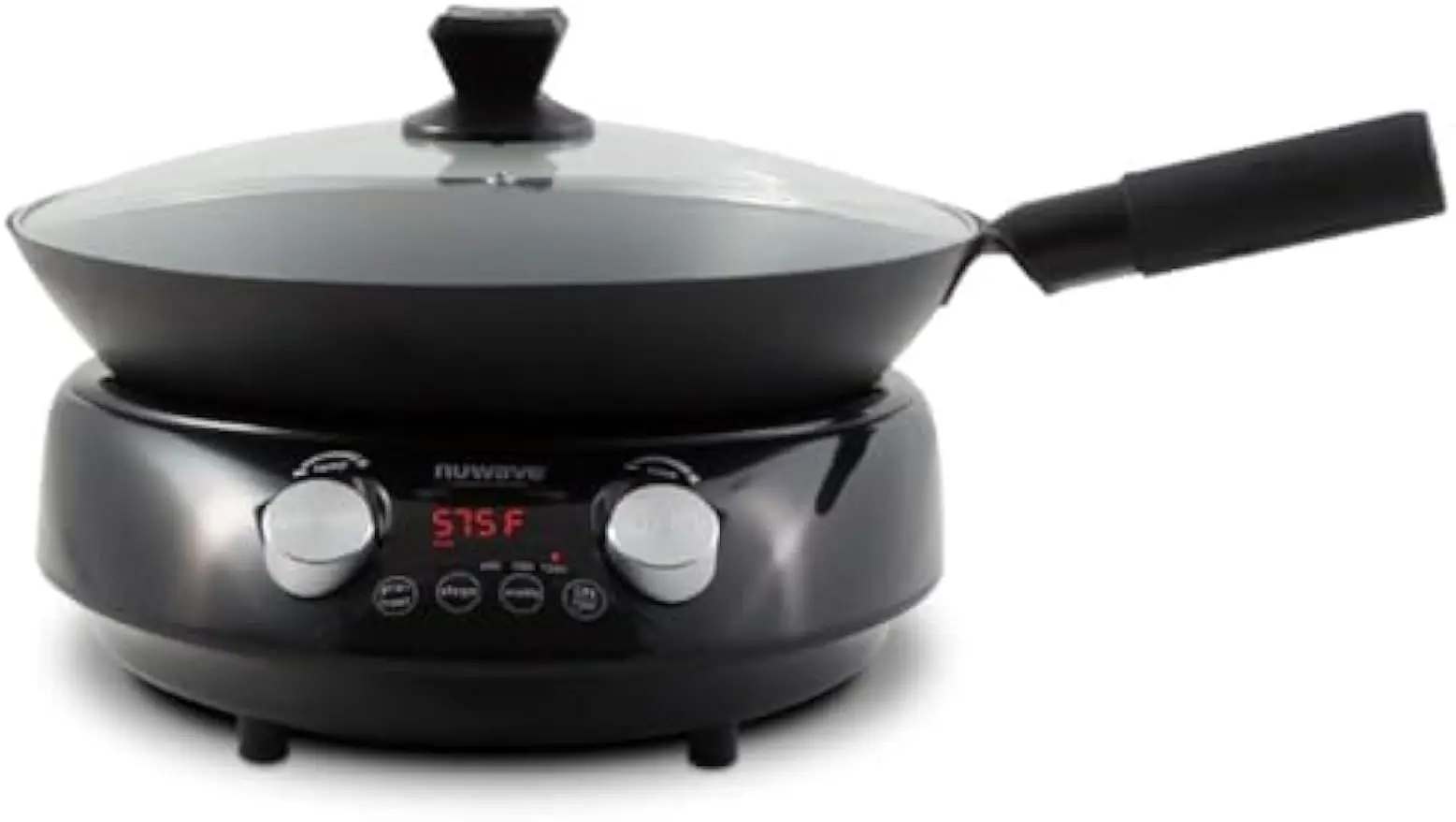 Induction Wok with Precise Temp Control 100-575°F, 3 Wattage Settings, Includes 14-inch Carbon Steel Wok
Induction Wok with Precise Temp Control 100-575°F, 3 Wattage Settings, Includes 14-inch Carbon Steel Wok