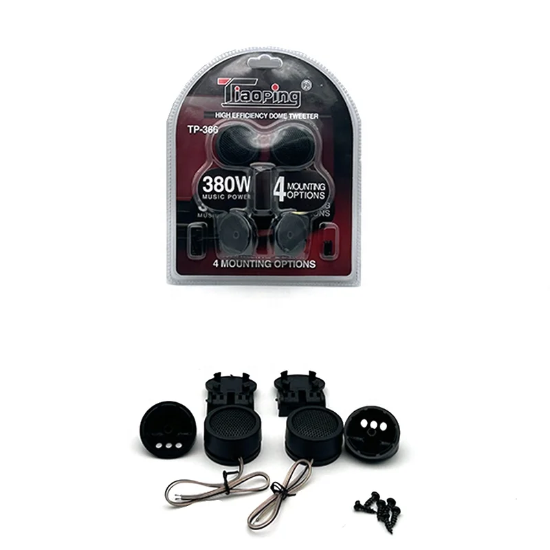 Китай оптовая продажа 380 Вт музыкальная мощность 12 В маленький динамик TP-366 25 мм звуковой купольный твитеры динамик для автомобиля
Китай оптовая продажа 380 Вт музыкальная мощность 12 В маленький динамик TP-366 25 мм звуковой купольный твитеры динамик для автомобиля