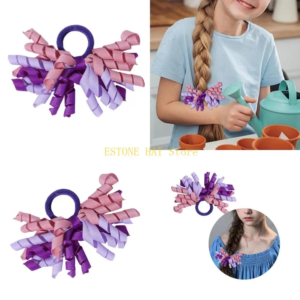 49MF 1 Pair Handmade Polyester Hair Clip Rainbow Curly Ribbon for Baby Girls Accessory Grape Theme Color
49MF 1 Pair Handmade Polyester Hair Clip Rainbow Curly Ribbon for Baby Girls Accessory Grape Theme Color