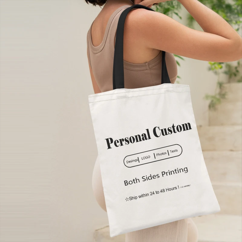Personal Custom Bags Women Tote Handbag Linen Fabric Canvas Bag With Print Logo Pictures Shopping Bags DIY Black Shoulder Bags
Personal Custom Bags Women Tote Handbag Linen Fabric Canvas Bag With Print Logo Pictures Shopping Bags DIY Black Shoulder Bags