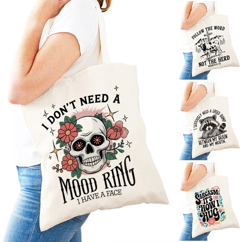 Casual Skull Lady Shopper Bags Lightweight Raccoon Design Women Daily Use Shoulder Handbag Double Print Frog Girl Shopping Bag
Casual Skull Lady Shopper Bags Lightweight Raccoon Design Women Daily Use Shoulder Handbag Double Print Frog Girl Shopping Bag