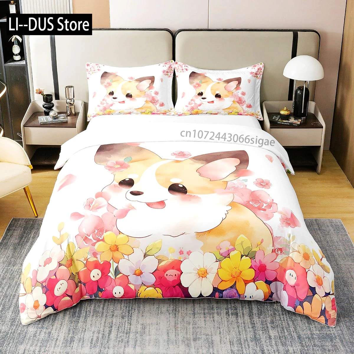 Labrador Duvet Cover Set, Hand Drawn Sketch Welsh Corgi Decorative 3 Piece Bedding Set With 2 Pillow Shams, Queen King Full Size
Labrador Duvet Cover Set, Hand Drawn Sketch Welsh Corgi Decorative 3 Piece Bedding Set With 2 Pillow Shams, Queen King Full Size