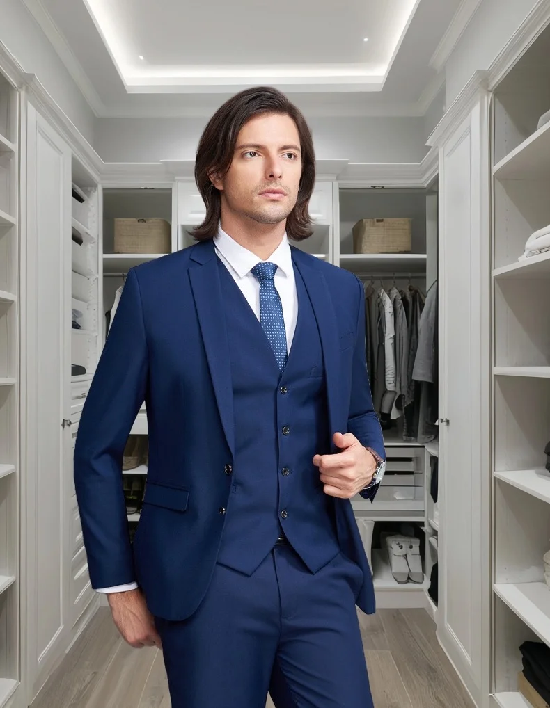 Luxury Men's Suit 3 Piece (Blazer+pants+vest)men's wedding suit fashion men's slim solid color business office suit Free tie
Luxury Men's Suit 3 Piece (Blazer+pants+vest)men's wedding suit fashion men's slim solid color business office suit Free tie