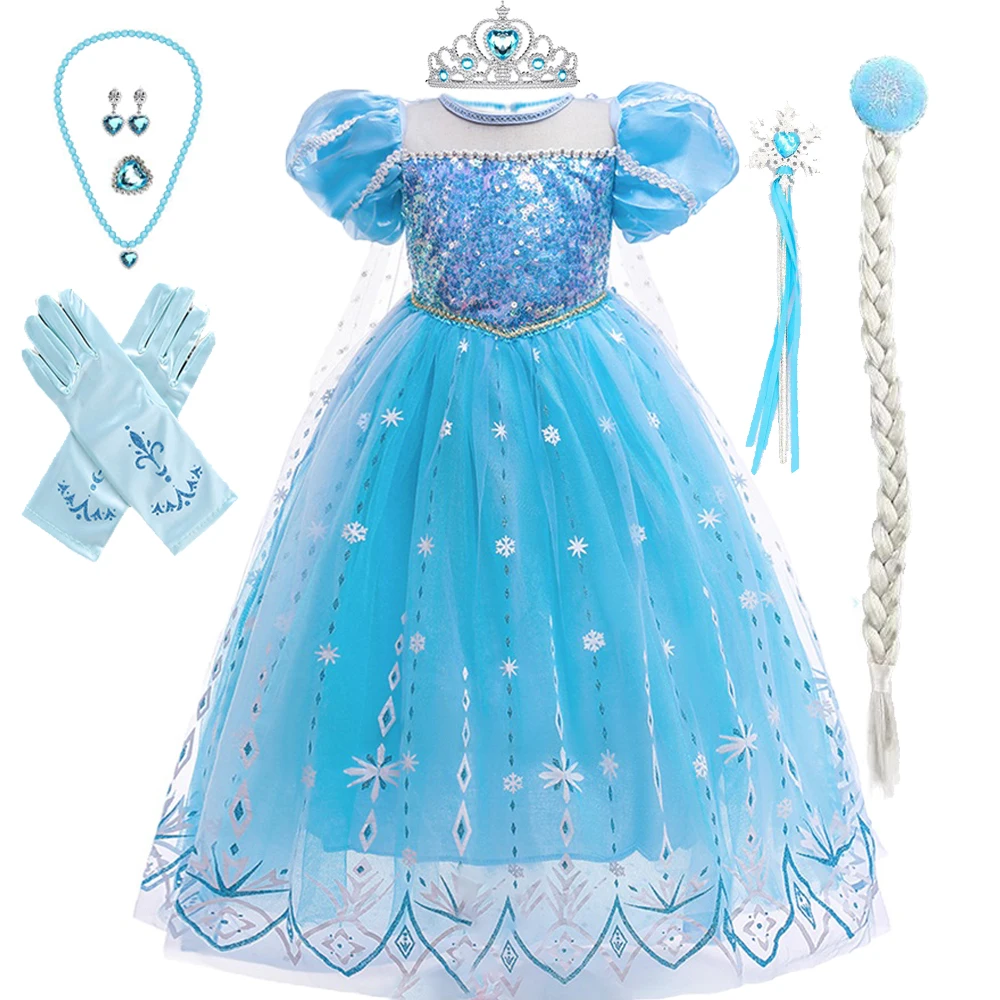 Elegant Snow Queen Princess Girls Dress Cosplay Halloween Chtistmas Costume Sequin Tulle Birthday Dresses Girl Wedding Prom Gown
Elegant Snow Queen Princess Girls Dress Cosplay Halloween Chtistmas Costume Sequin Tulle Birthday Dresses Girl Wedding Prom Gown