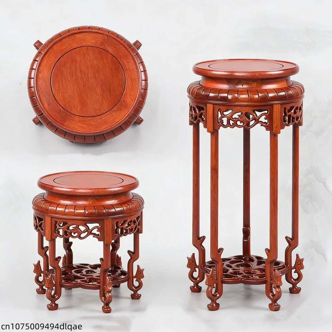 Rosewood Flower Stand, Solid Wood Display Base for Vase Buddha Statue, Vintage Chinese Style Decorative Rack for Home
Rosewood Flower Stand, Solid Wood Display Base for Vase Buddha Statue, Vintage Chinese Style Decorative Rack for Home 